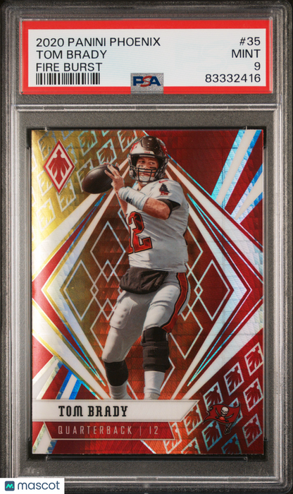 2020 Panini Phoenix - Tom Brady #35 - Fire Burst - Buccaneers - PSA - FIRE BURST
