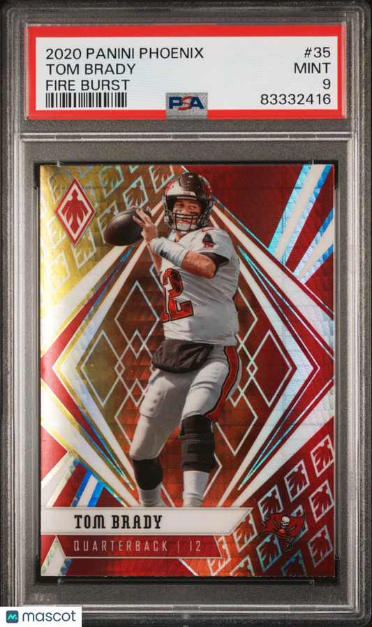 2020 Panini Phoenix - Tom Brady #35 - Fire Burst - Buccaneers - PSA - FIRE BURST
