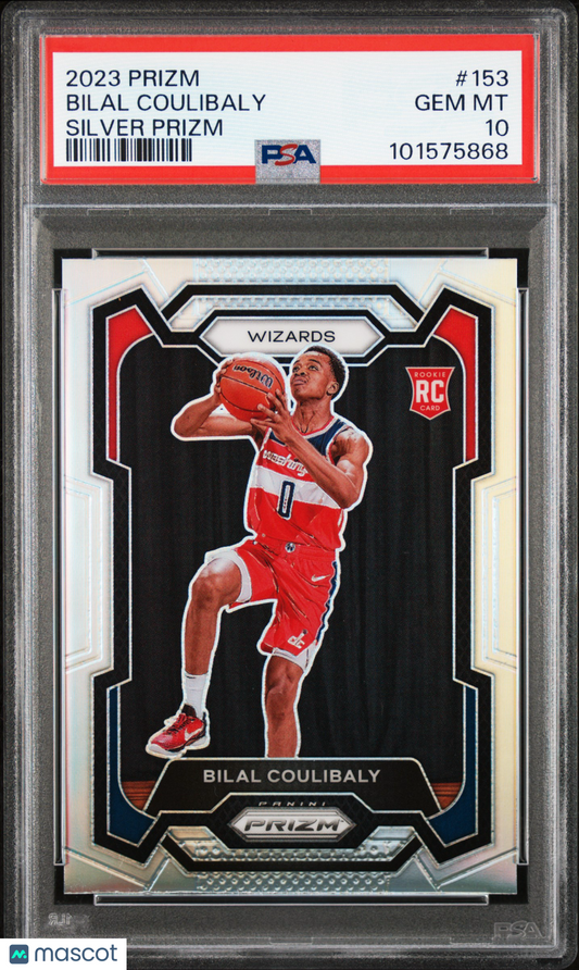 2023 Panini Prizm Bilal Coulibaly #153 Silver PSA 10