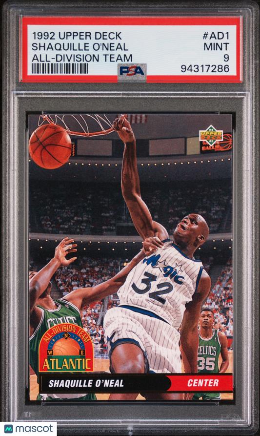 1992 Upper Deck All-Division Shaquille O'Neal #AD1 Team PSA 9