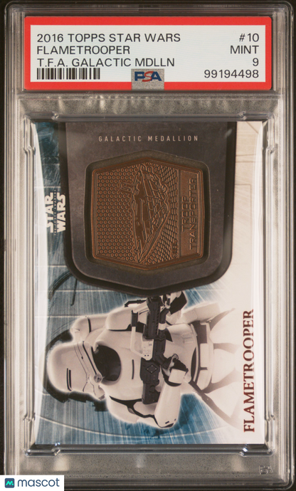 2016 Star Wars - Flametrooper #10 - The Force Awakens - Medallion Relic - PSA