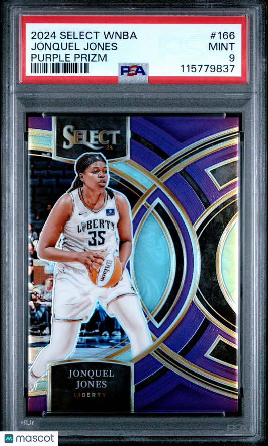 2024 Panini Select WNBA - Jonquel Jones #166 - Purple Prizm /149 - PSA 9 - /149
