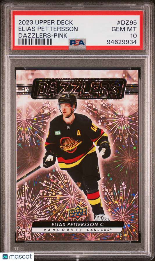 2023 Upper Deck Dazzlers Elias Pettersson #DZ95 Pink PSA 10