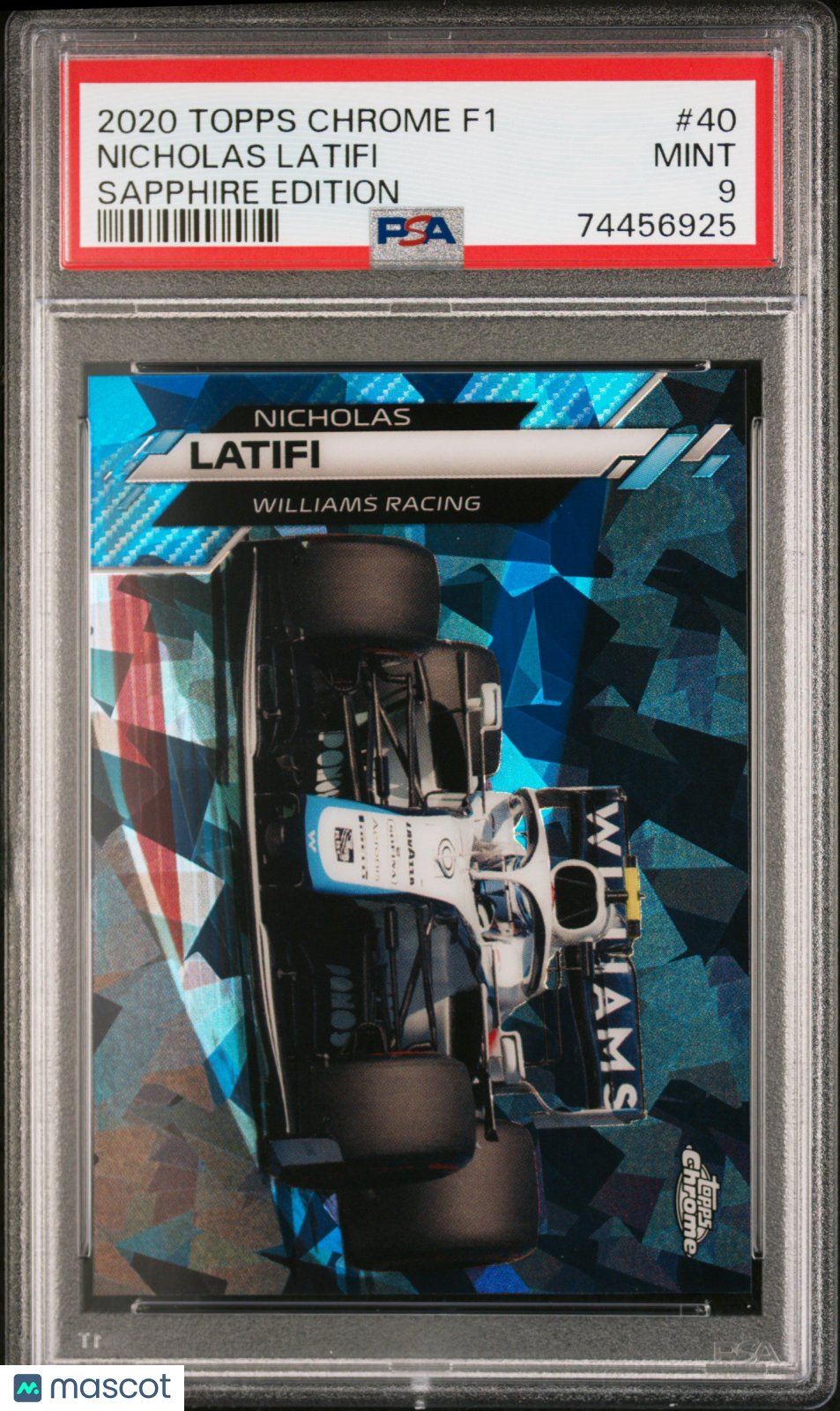 2020 Topps Chrome Formula 1 Sapphire Edition Nicholas Latifi #40 PSA 9