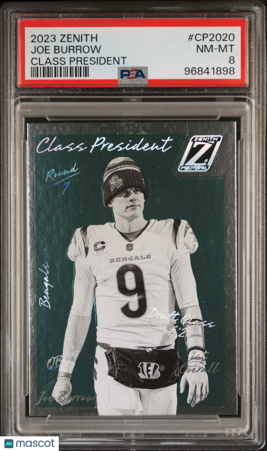 2023 Panini Zenith Class President Joe Burrow #CP2020 PSA 8