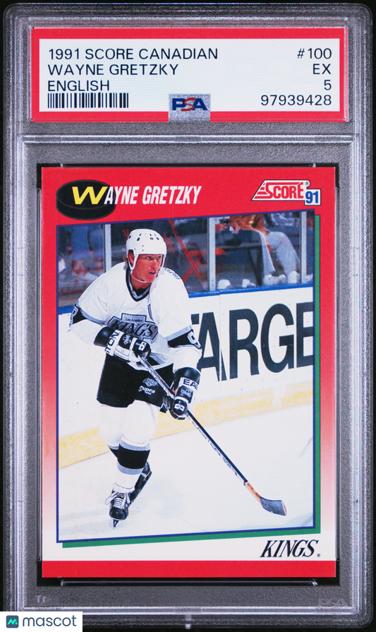 1991 Score Canadian - Wayne Gretzky #100 - English - PSA 5