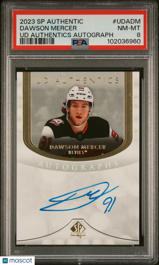 2023 SP Authentic - Dawson Mercer #UDADM - UD Authentics Autographs - PSA AUTO