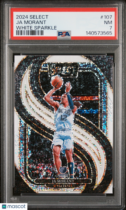 2024 Panini Select - Ja Morant #107 - White Sparkle - PSA - WHITE SPARKLE SSP