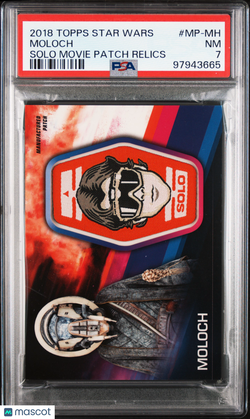2018 Star Wars - Moloch + Han SOLO #MP-MH - SOLO Movie - Patch Relics - PSA