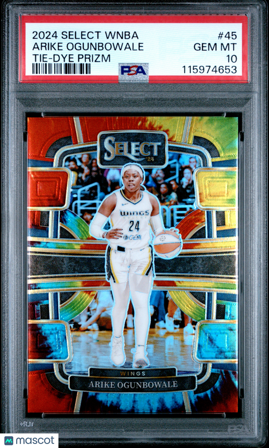2024 Panini Select WNBA - Arike Ogunbowale #45 - Tie Dye /25 - PSA 10