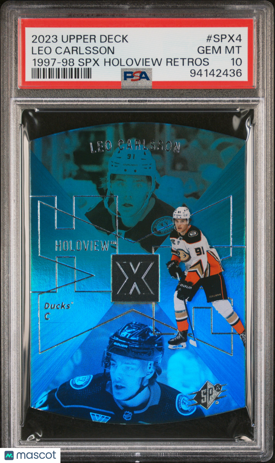 2023 Upper Deck - Leo Carlsson #SPX4 - 1997-98 SPX Holoview Retros - PSA 10
