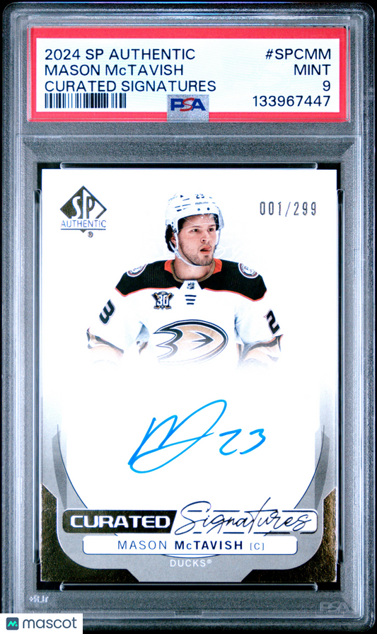 2024 SP Authentic - Mason Mctavish #SPCMM - Curated Signatures /299 - PSA - /299