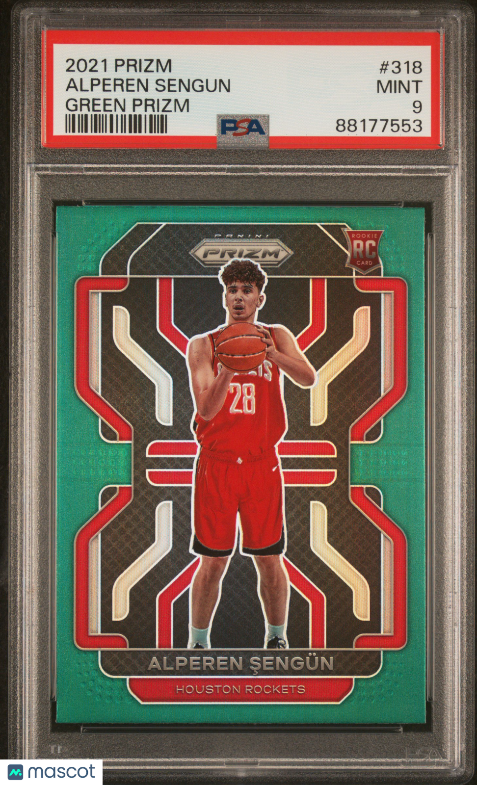 2021 Panini Prizm - Alperen Sengun #318 - ROOKIE - Green Prizm - PSA - ROOKIE