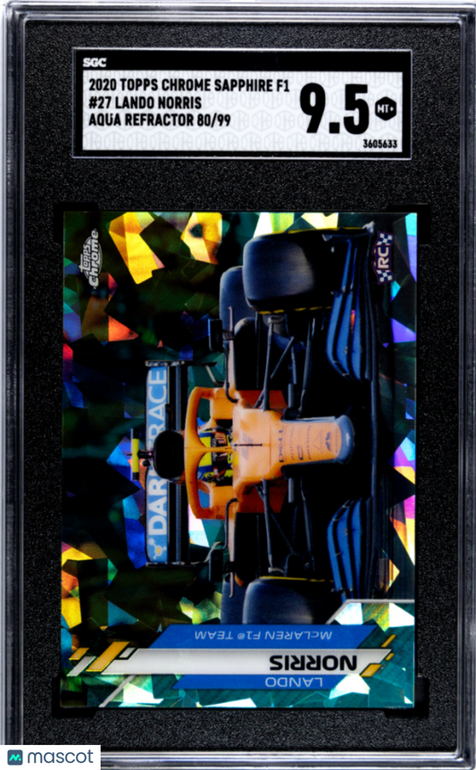 2020 Topps Chrome Sapphire F1 Lando Norris #27 SGC 9.5 - /99, ## 80/99