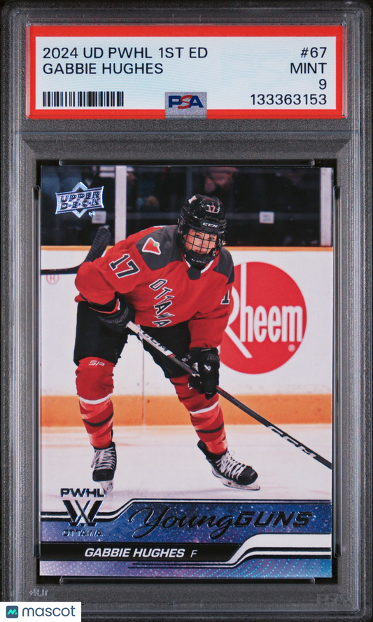 2024 PWHL - Gabbie Hughes #67 - Women's Hockey - Young Guns - PSA - ROOKIE