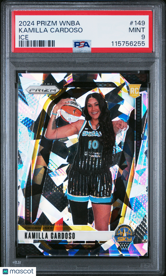 2024 Panini Prizm WNBA - Kamilla Cardoso - Cracked Ice - ROOKIE - PSA - ROOKIE