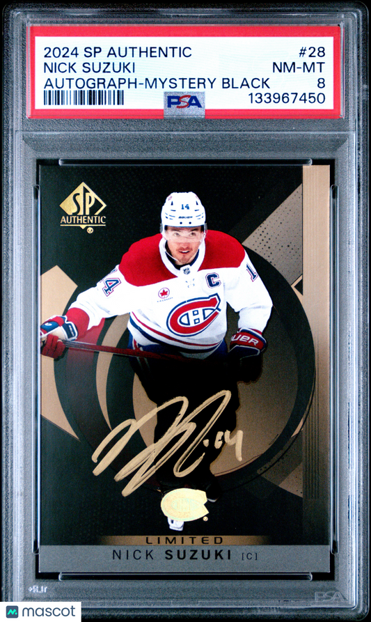 2024 SP Authentic - Nick Suzuki #28 - Autograph - Mystery Black AUTO - PSA