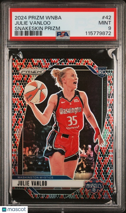 2024 Panini Prizm WNBA - Julie Vanloo - Snakeskin SSP - PSA 9 - Snakeskin SSP
