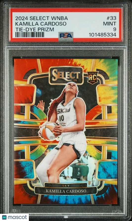 2024 Panini Select WNBA - Kamilla Cardoso ROOKIE - Tie Dye /25 - PSA 9 - /25