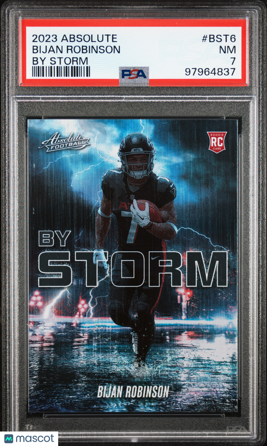 2023 Panini Absolute By Storm Bijan Robinson ROOKIE #BST6 PSA 7
