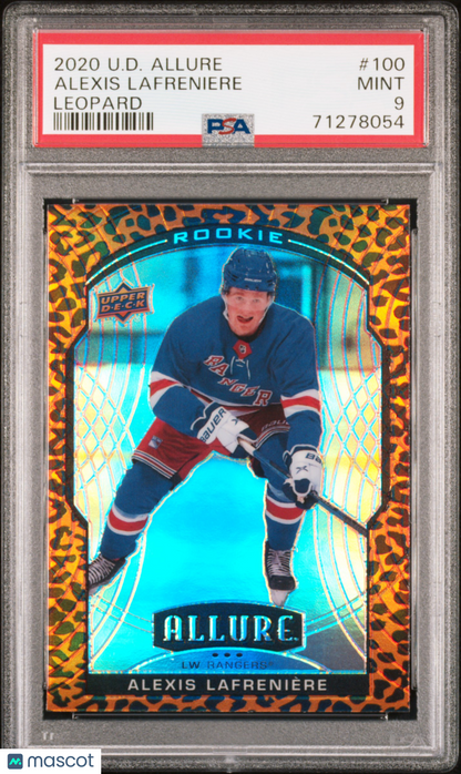 2020 Upper Deck Allure- Alexis Lafreniere #100 - ROOKIE - Leopard - ROOKIE - PSA