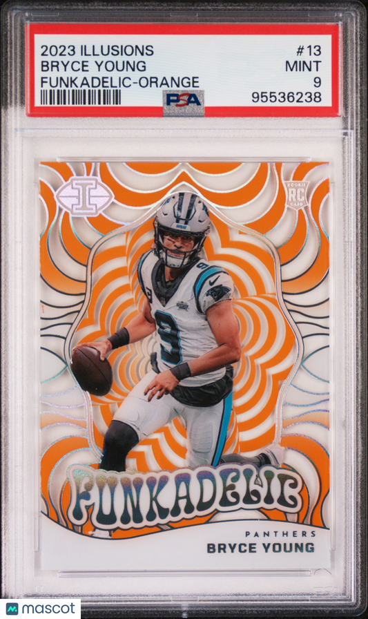 2023 Panini Illusions Funkadelic Bryce Young ROOKIE #13 Orange PSA 9