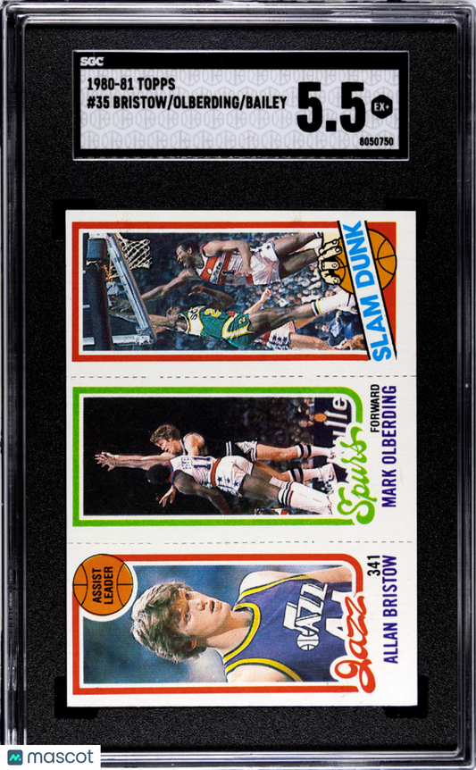 1980-81 Topps Bailey Olberding Bristow #35 SGC 5.5