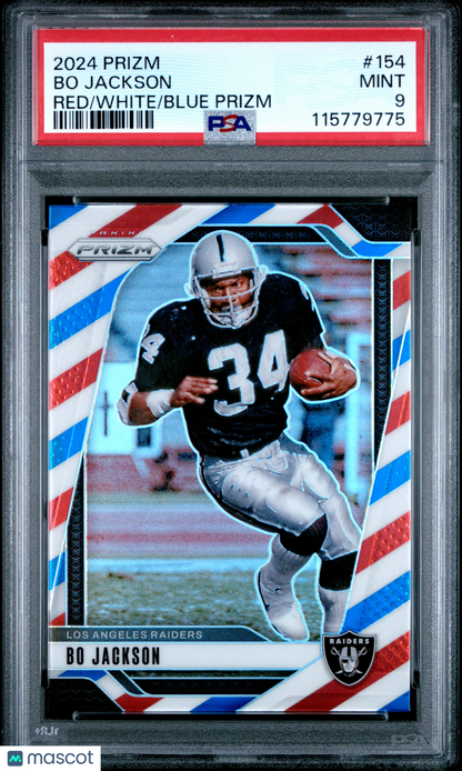2024 Panini Prizm - Bo Jackson #154 - Red/White/Blue Prizm - PSA
