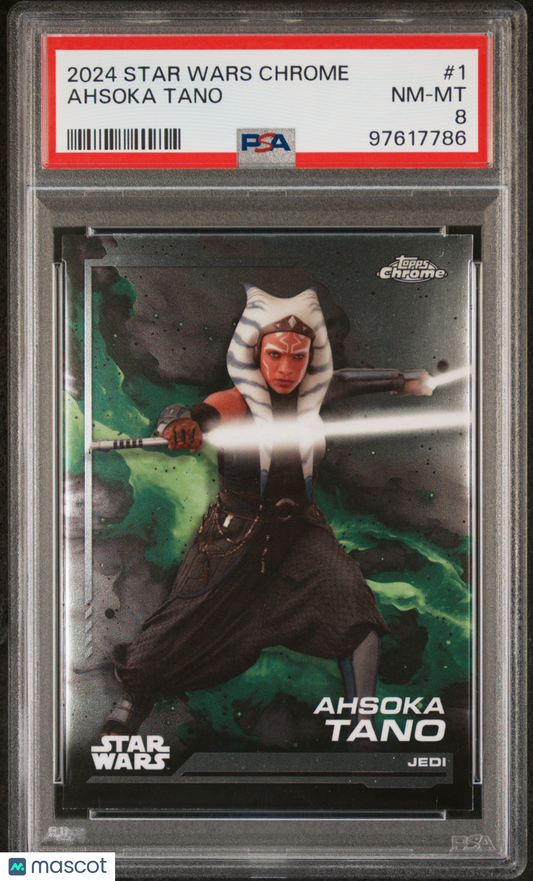 2024 Topps Chrome Star Wars Ahsoka Tano #1 PSA 8
