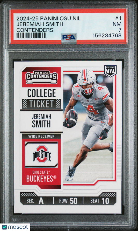 2024 Panini The Ohio State NIL - Jeremiah Smith - Contenders - PSA 7