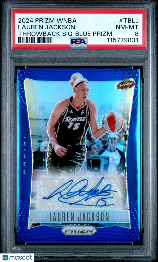 2024 Prizm WNBA - Lauren Jackson - Throwback AUTO Blue /75 - PSA - Blue AUTO /75