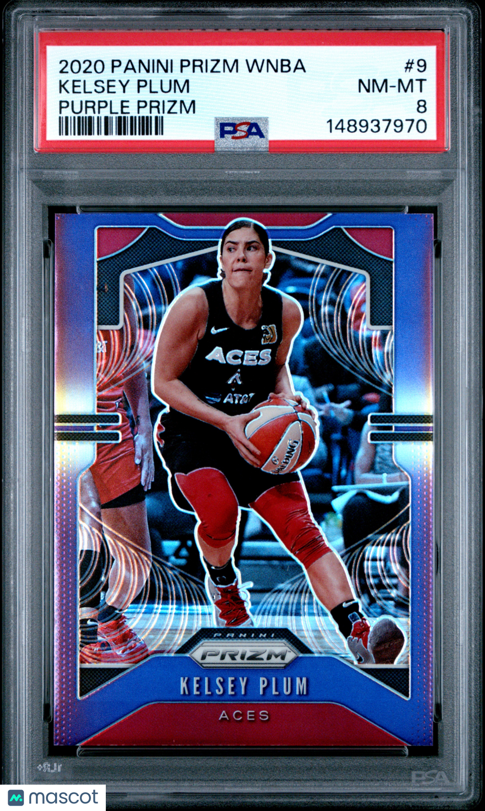 2020 Panini Prizm WNBA - Kelsey Plum #9 - Purple /125 - PSA - PURPLE /125
