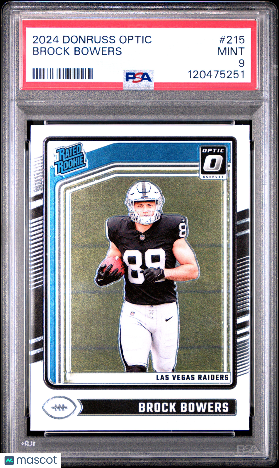 2024 Panini Donruss Optic - Brock Bowers #215 - ROOKIE - PSA - ROOKIE