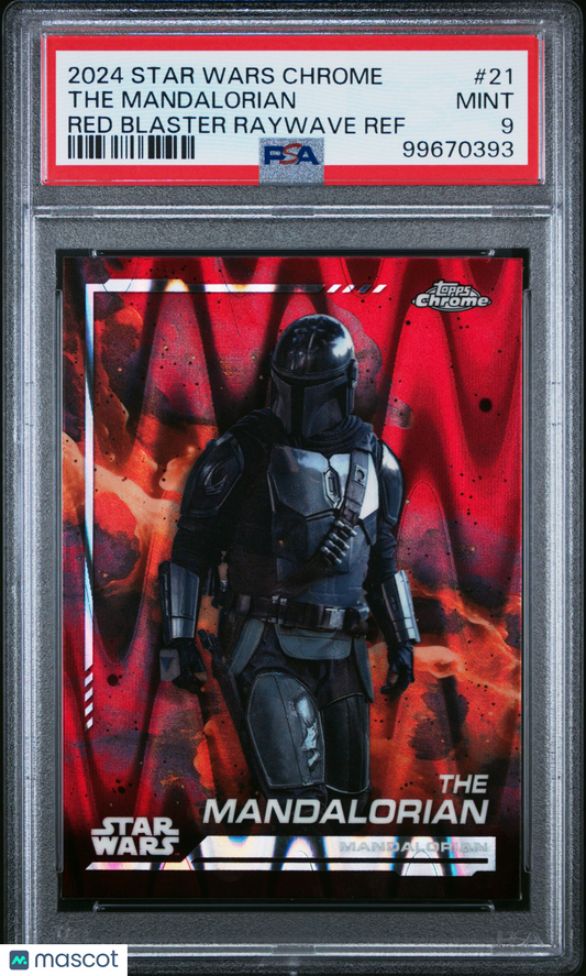2024 Topps Chrome Star Wars - The Mandalorian #21 - Red Blaster Red Wave - PSA