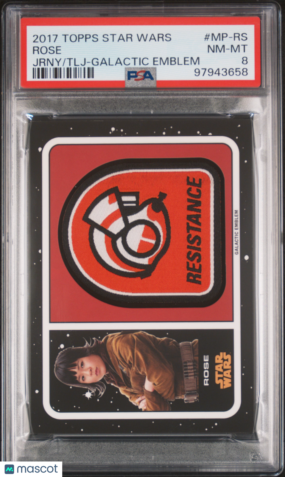 2017 Star Wars - Rose Tico #MP-RS - The Last Jedi - Galactic Emblem - PSA