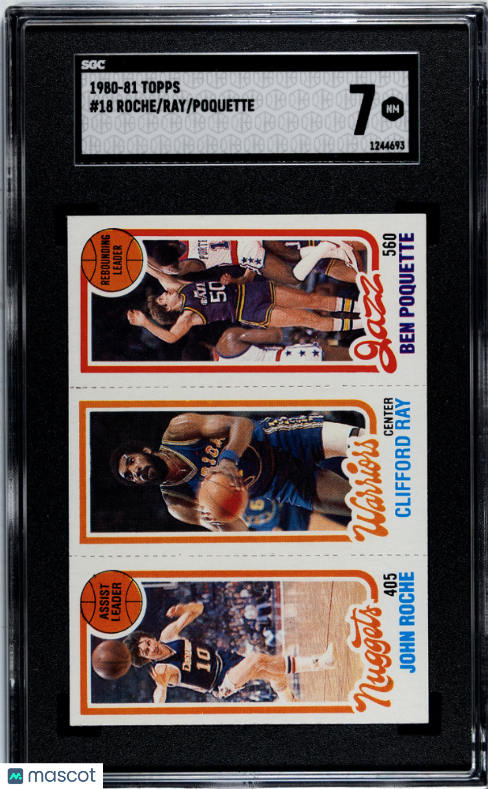 1980-81 Topps Poquette Ray Roche #18 SGC 7