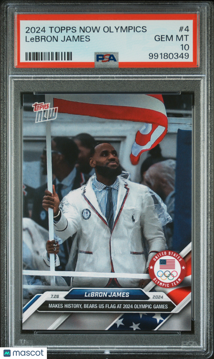 2024 Topps Now Olympic Games LeBron James #4 PSA 10