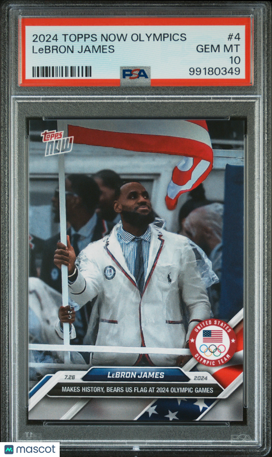 2024 Topps Now Olympic Games LeBron James #4 PSA 10