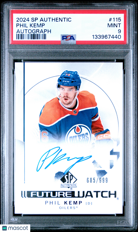 2024 SP Authentic - Phil Kemp - FUTURE WATCH AUTO /999 - PSA