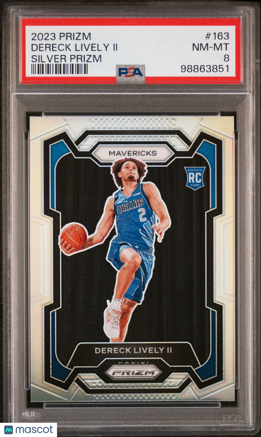 2023 Panini Prizm Dereck Lively II ROOKIE #163 Silver PSA 8