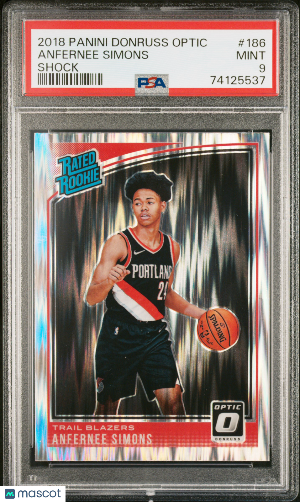 2018 Panini Donruss Optic Anfernee Simons #186 Shock PSA 9