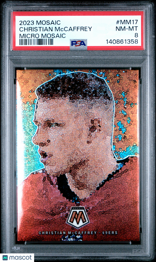 2023 Mosaic Football NFL - Christian McCaffrey #MM17 - Micro Mosaic SSP - PSA