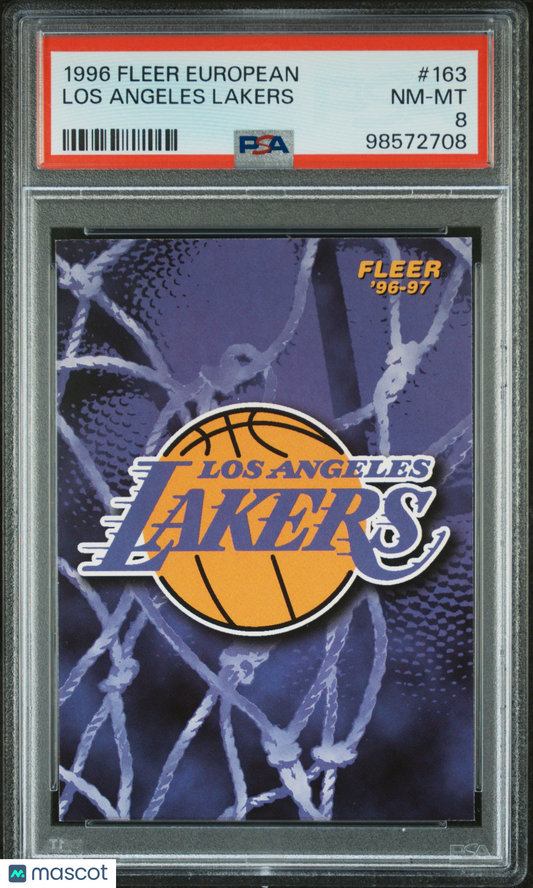 1996 Fleer European Los Angeles Lakers #163 PSA 8