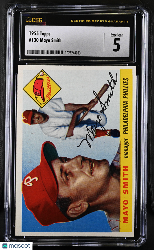 1955 Topps Mayo Smith #130 CGC 5