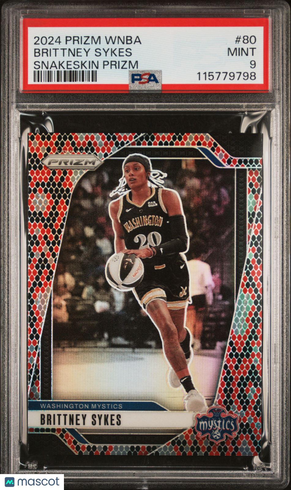 2024 Panini Prizm WNBA - Brittney Sykes - Snakeskin SSP - PSA 9 - Snakeskin SSP