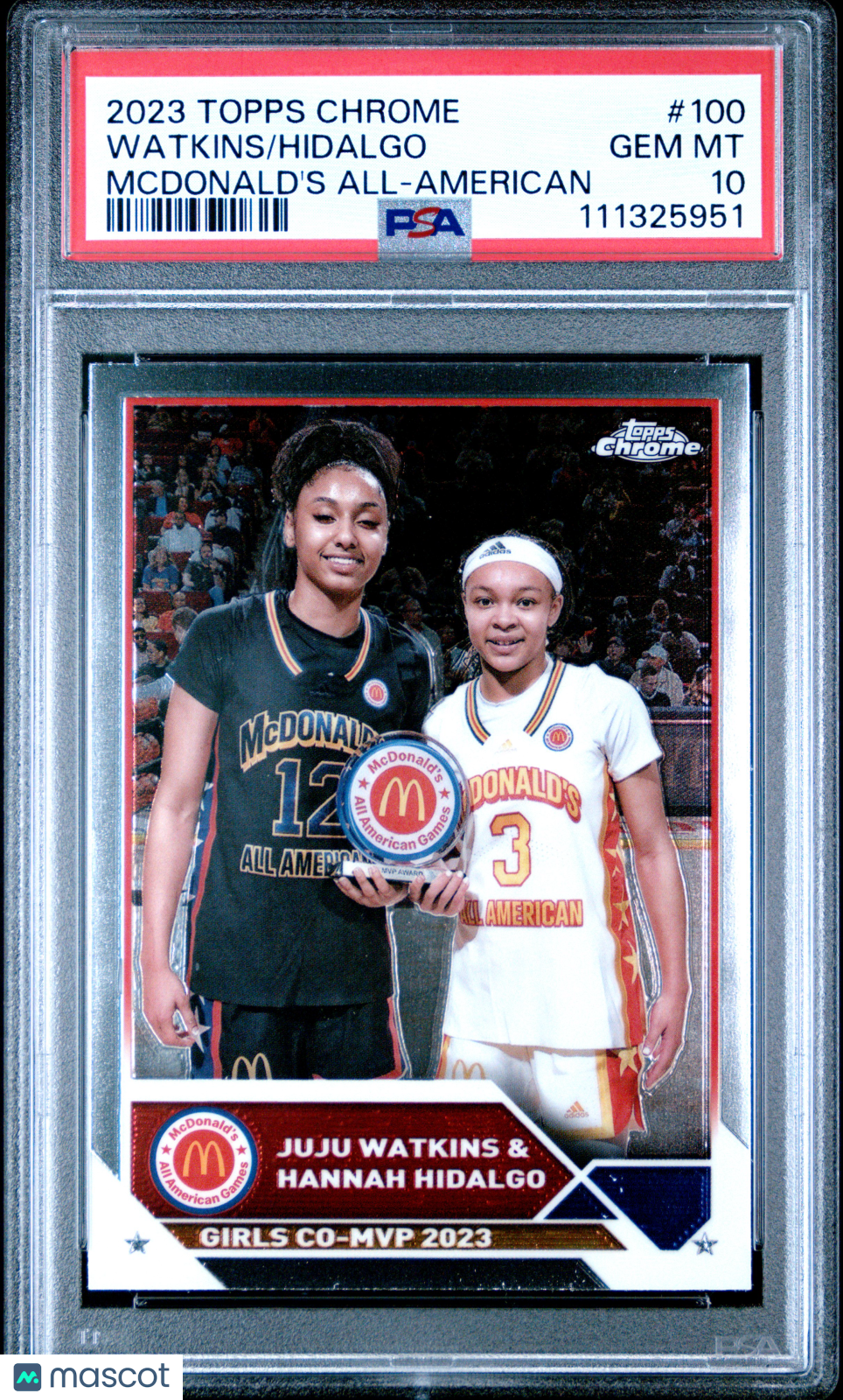 2023 Topps Chrome Mcdonald's All-American - JuJu Watkins Hannah Hidalgo - PSA 10