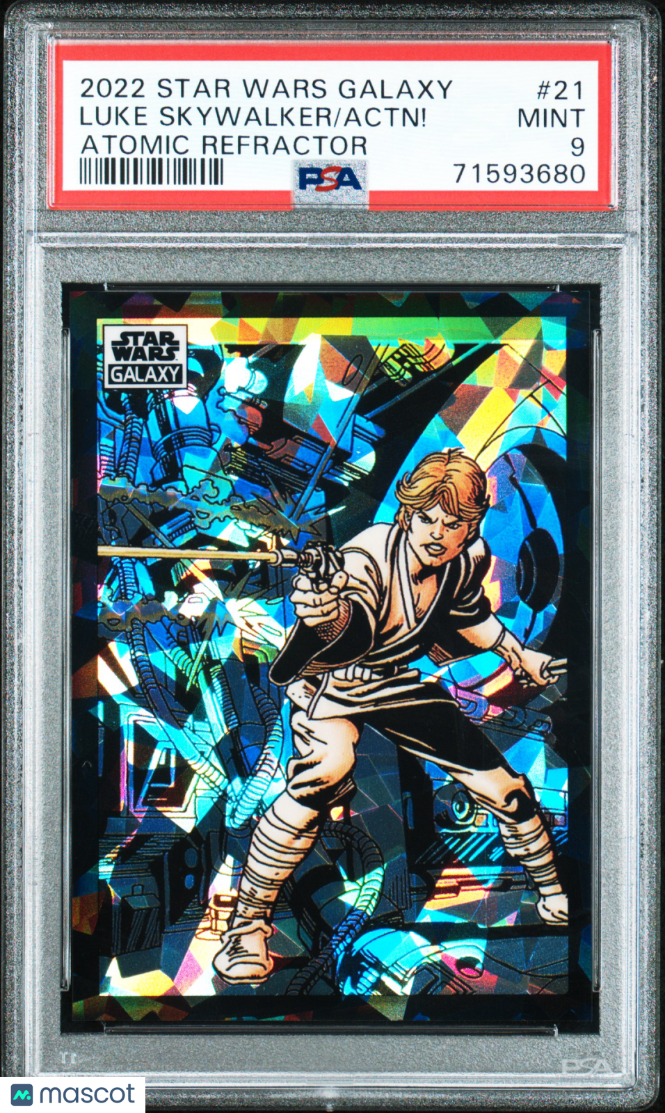 2022 Topps Chrome Star Wars Galaxy Actn! Luke Skywalker - /150 PSA 9 - /150