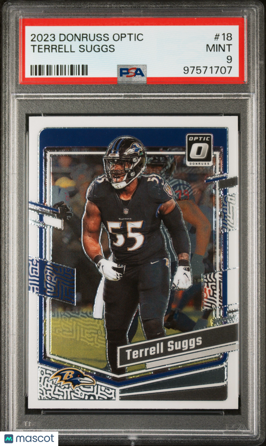 2023 Panini Donruss Optic Terrell Suggs #18 PSA 9