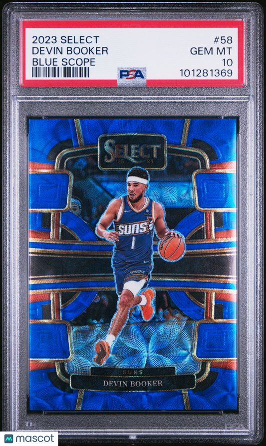 2023 Panini Select Devin Booker #58 Blue Scope PSA 10