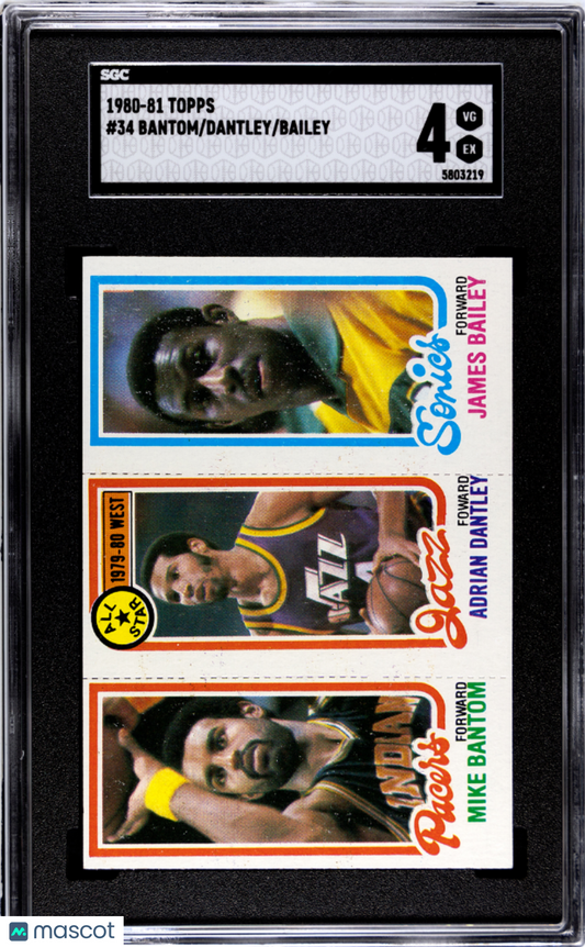 1980-81 Topps Bailey Dantley Bantom #34 SGC 4
